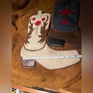 Two cowboy boot stockings